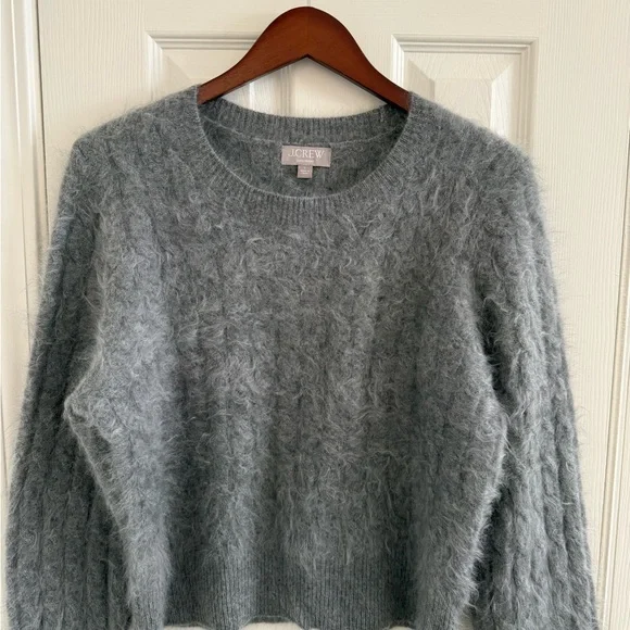 J.crew Brushed Cashmere cable-knit sweater in grey - Picture 9 of 9